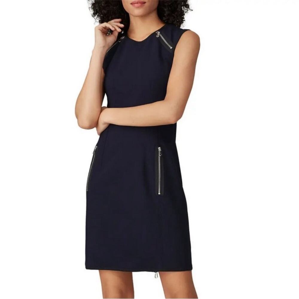 KF/KAUFMAN FRANCO Collective Exposed Zipper Sheath Career Dress Designer Size 0